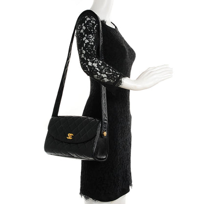 Chanel Lambskin Quilted Flap Shoulder Bag Black 2 of 9