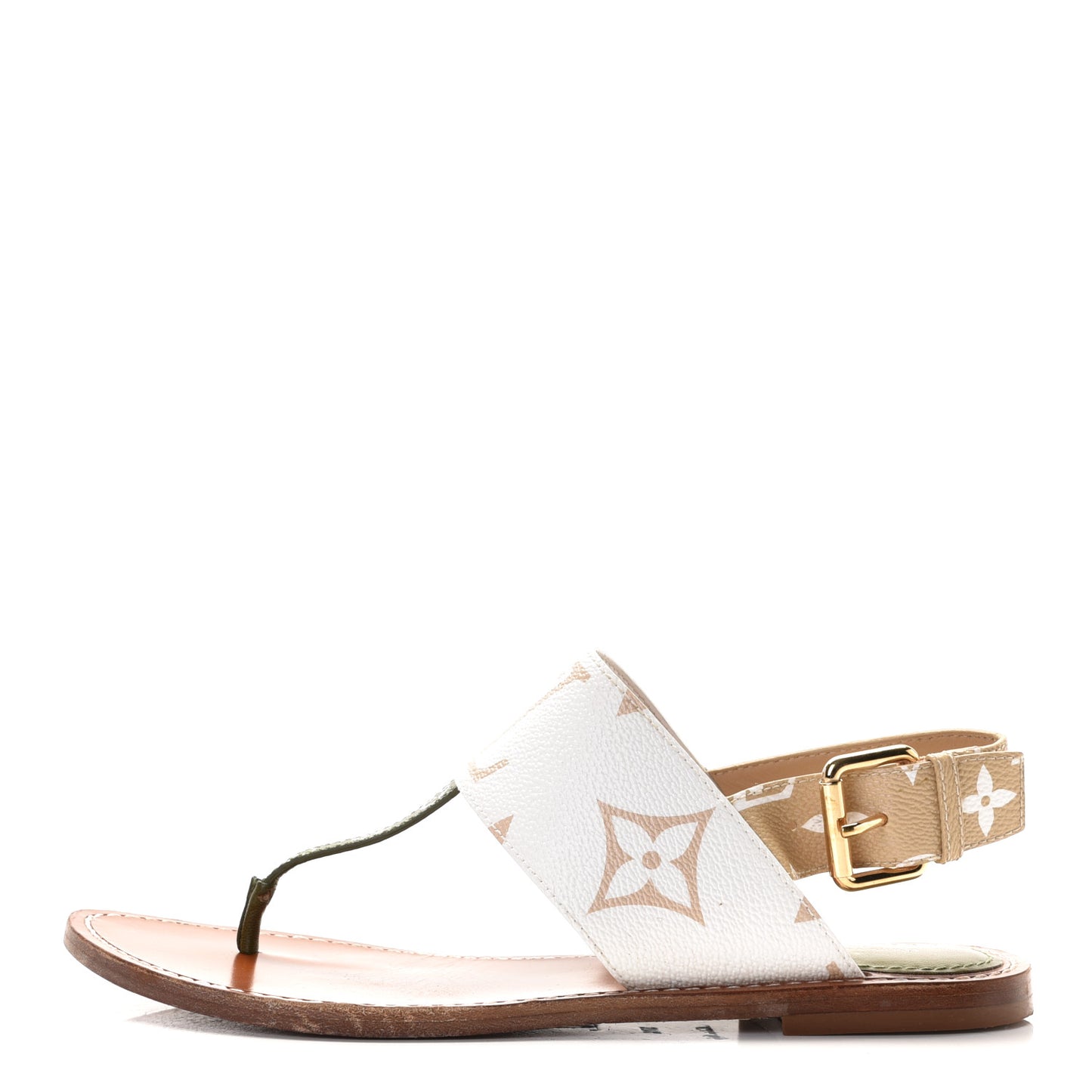 Monogram Giant Sandals 37.5 White Moka