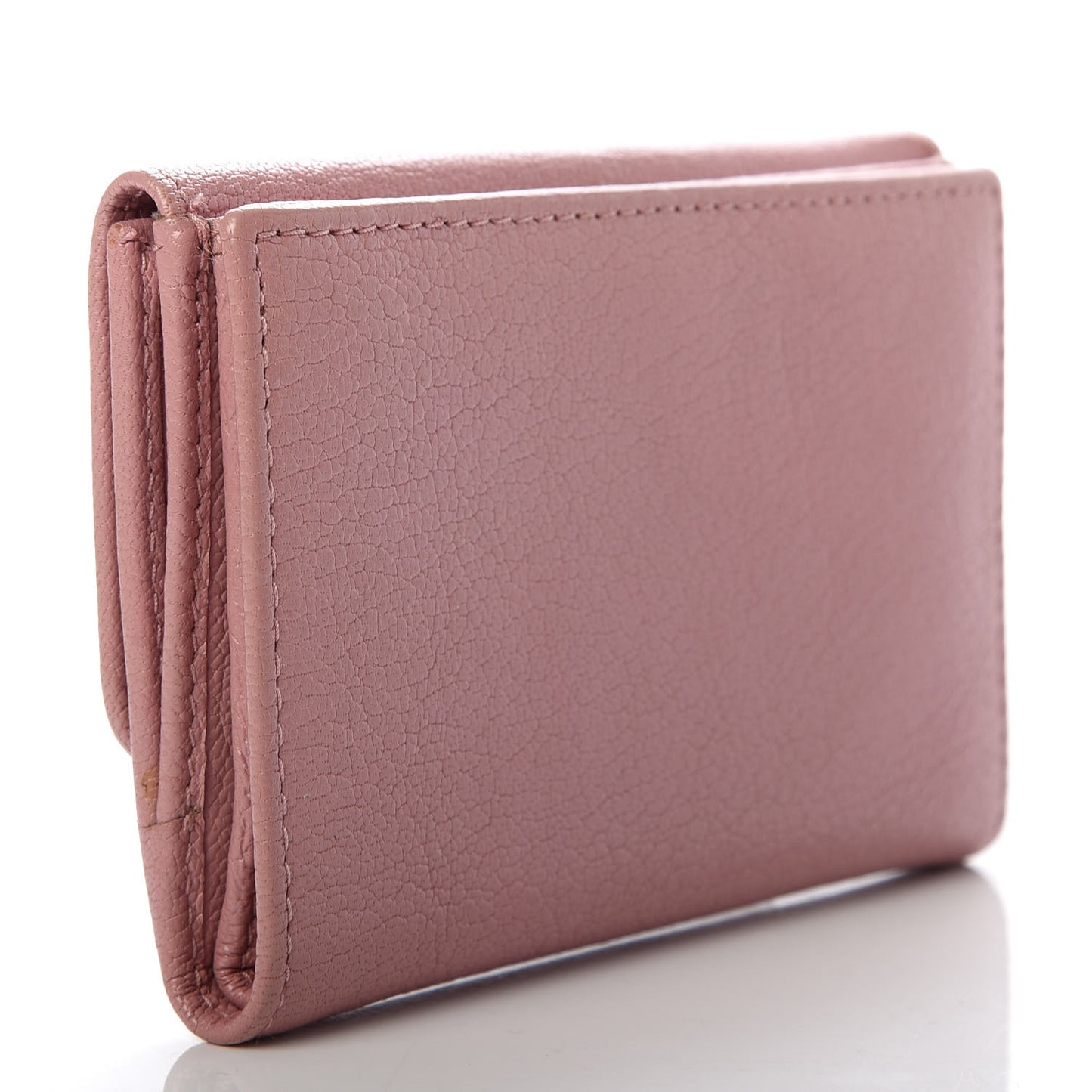 Goatskin Madras Flap Wallet Rosa