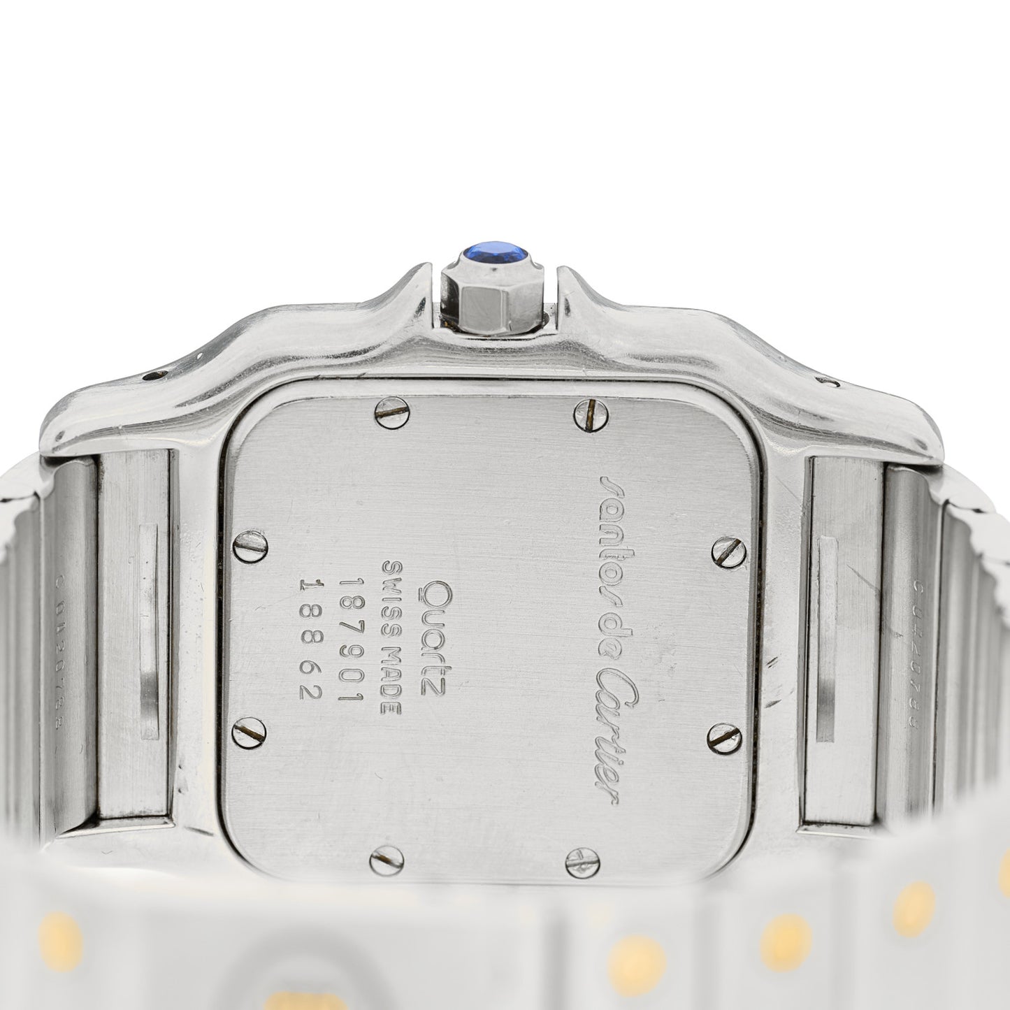 Stainless Steel 18K Yellow Gold 29mm Santos De Cartier Galbee Quartz Watch