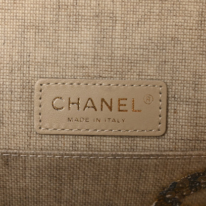 Chanel Raffia Crochet Medium Single Flap Bag Beige 7 of 10