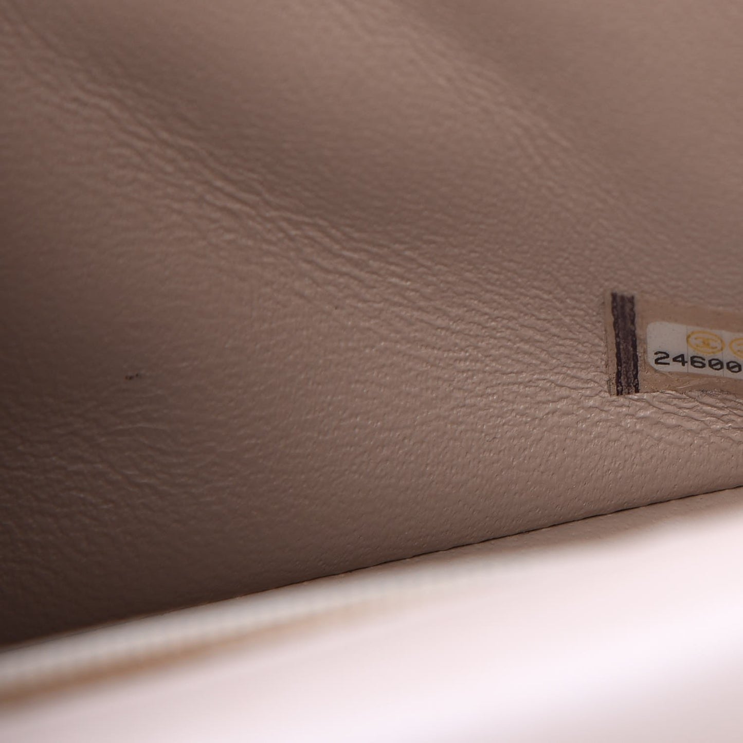 Lambskin Quilted Mini Rectangular Flap Light Beige