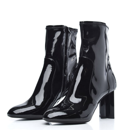 Louis Vuitton Patent Silhouette Ankle Boots 39 Black 3 of 7