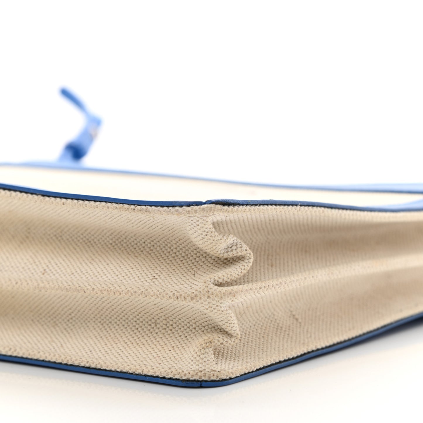 Cotton Canvas Pochette Crossbody Bag Bleu Pacifique