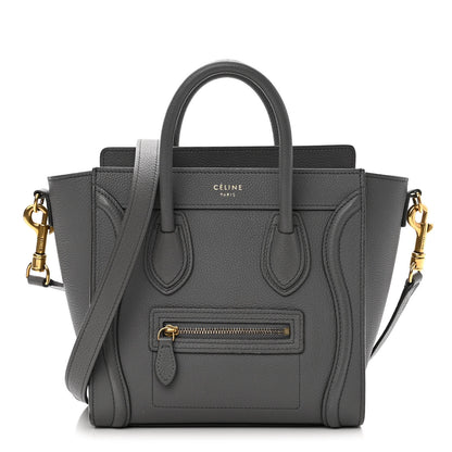 Celine Baby Drummed Calfskin Nano Luggage Kohl 1 of 10