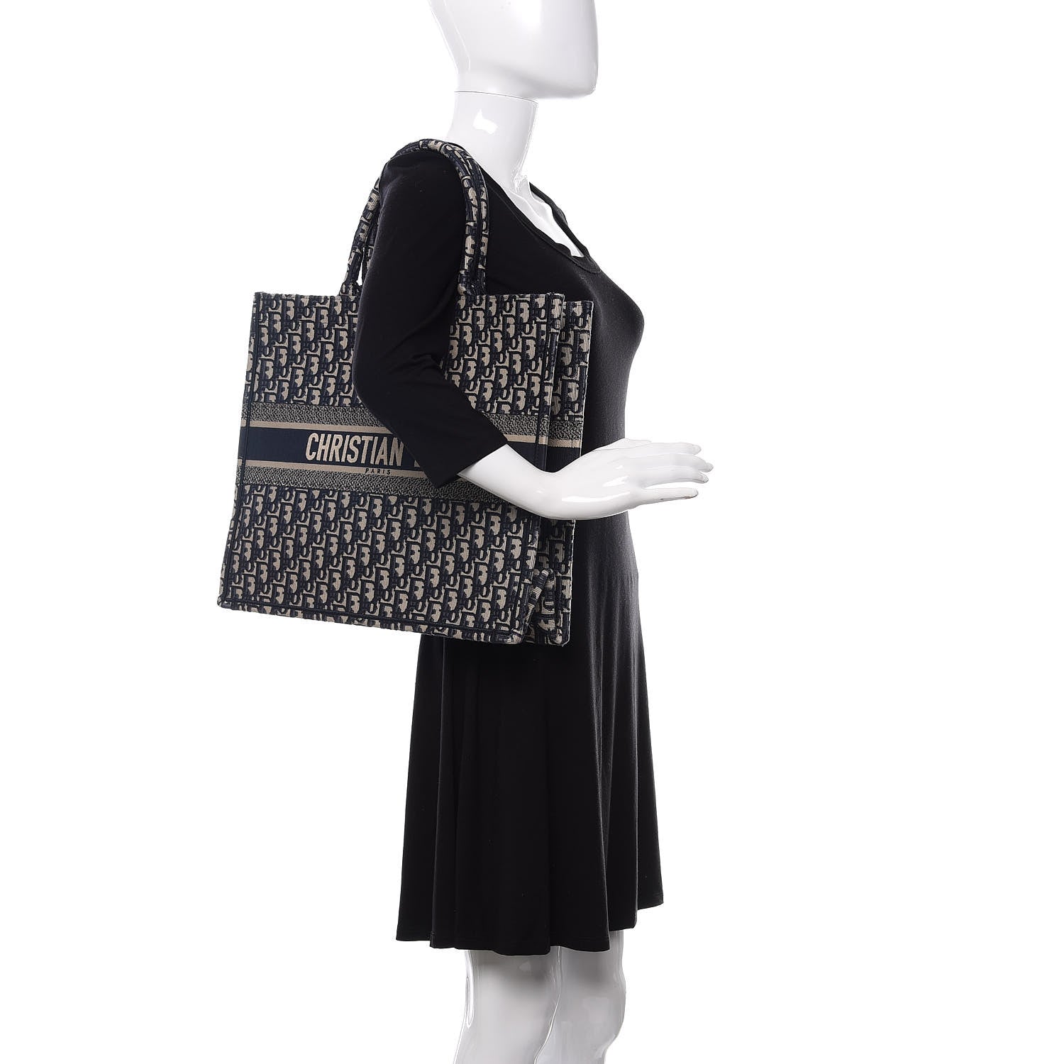 Christian Dior Oblique Book Tote Blue Multicolor 2 of 10