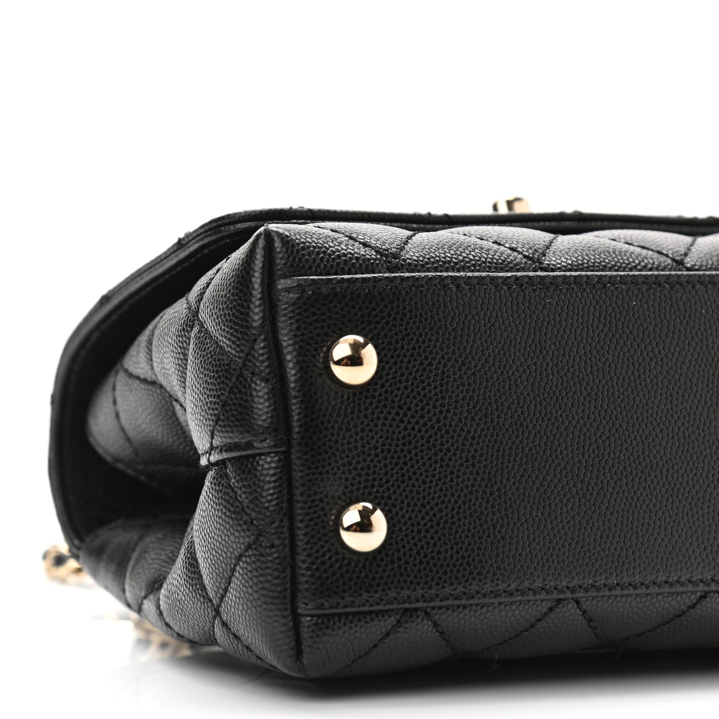 Caviar Quilted Extra Mini Coco Handle Flap Black