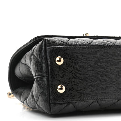 Chanel Caviar Quilted Extra Mini Coco Handle Flap Black 9 of 11