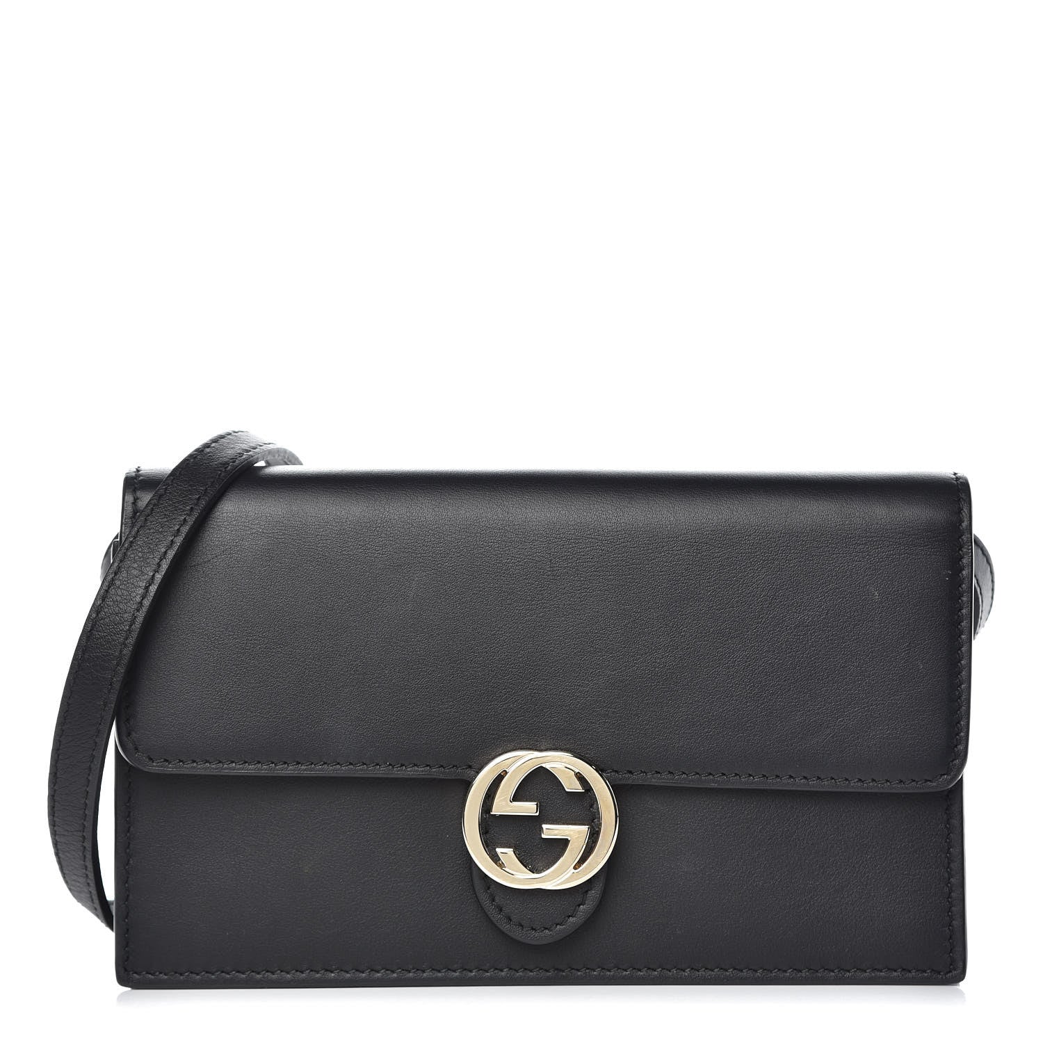 Gucci Calfskin Icon Wallet Black 1 of 7
