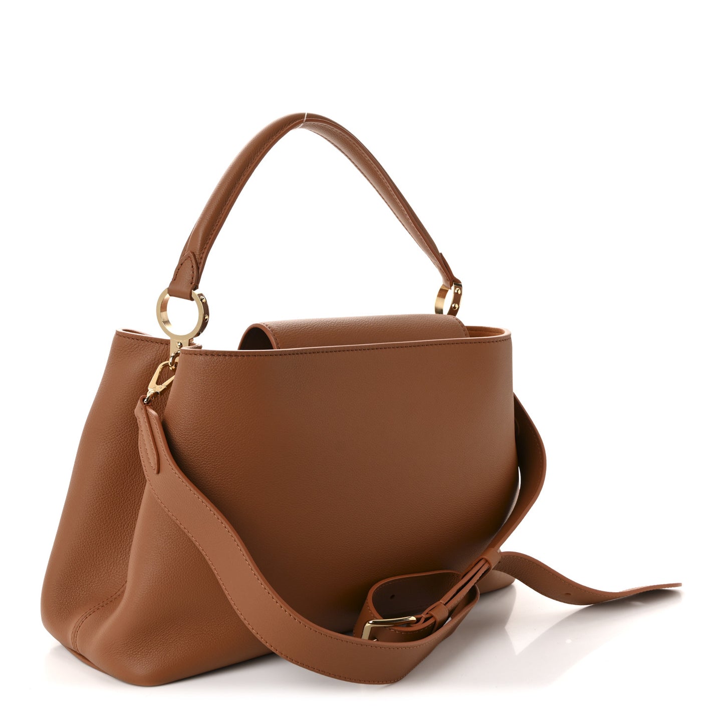 Smooth Grained Calfskin Capucines GM Souple Cognac