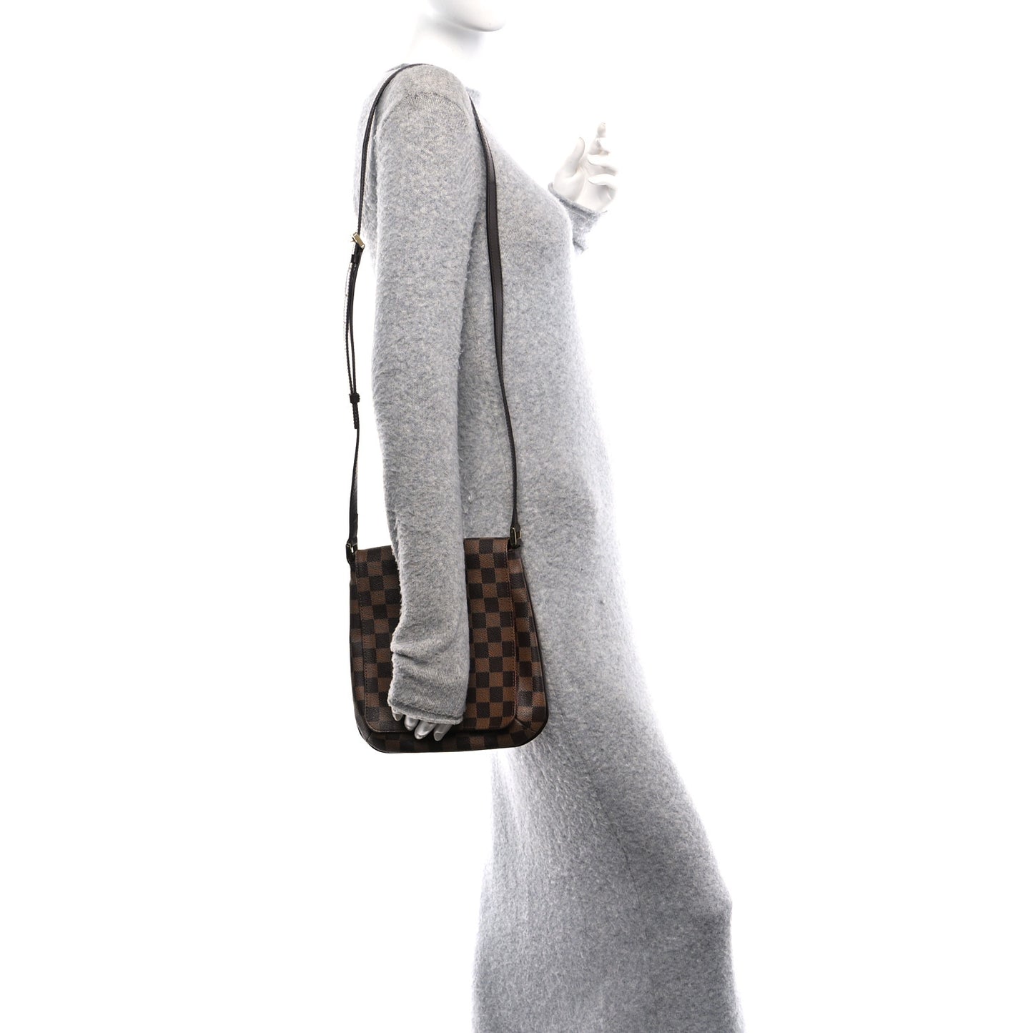 Damier Ebene Musette Salsa Long Strap