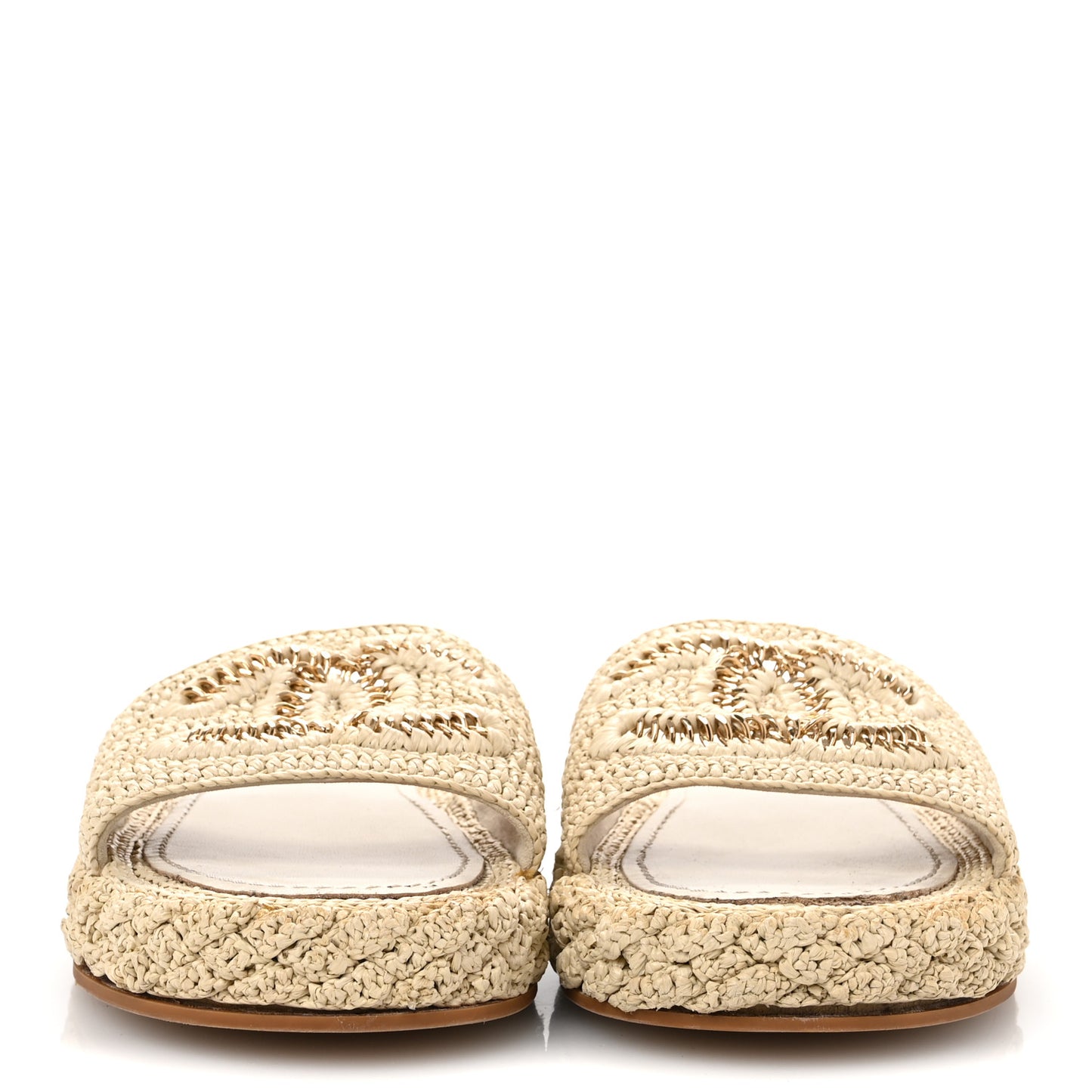 Braided Cord CC Mules 40 Light Beige