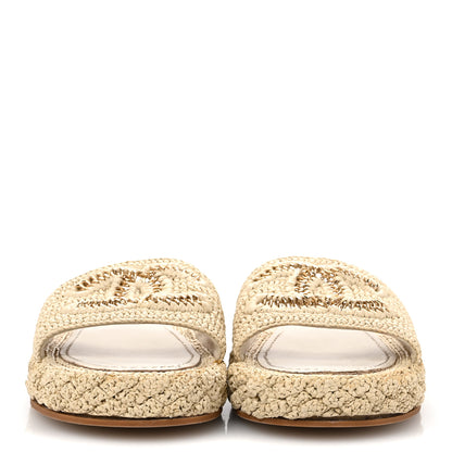 Chanel Braided Cord CC Mules 40 Light Beige 3 of 12