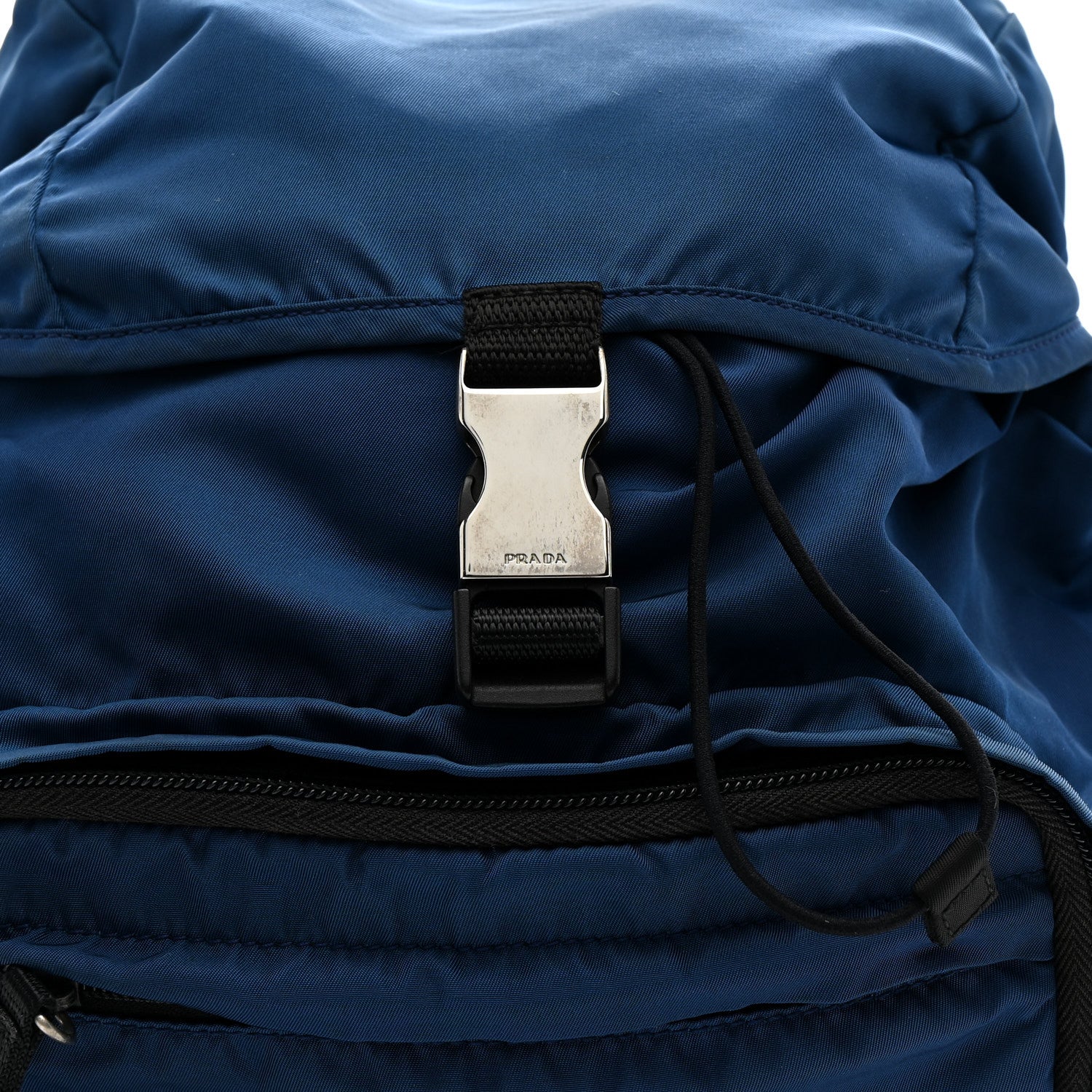 Prada Tessuto Nylon Montagna Small Single Buckle Backpack Blue 8 of 12