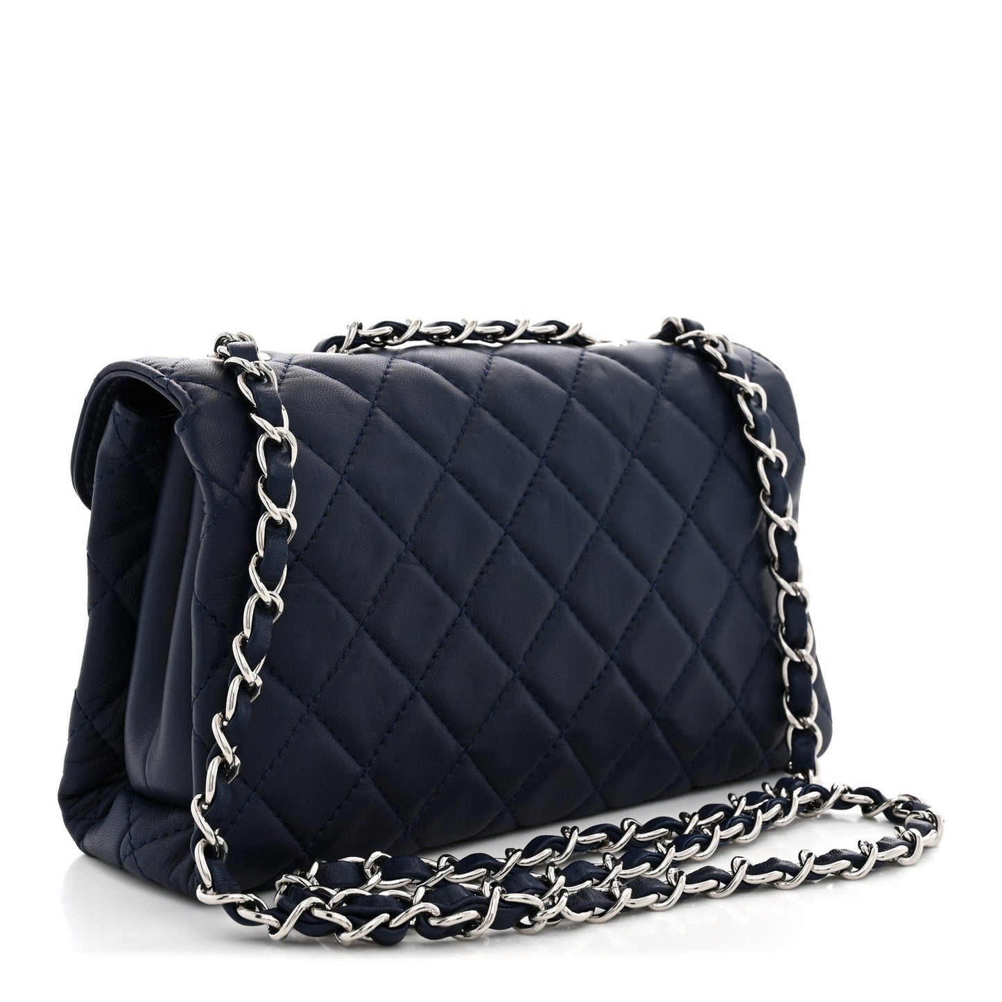 Lambskin Quilted By 4 Flap Navy