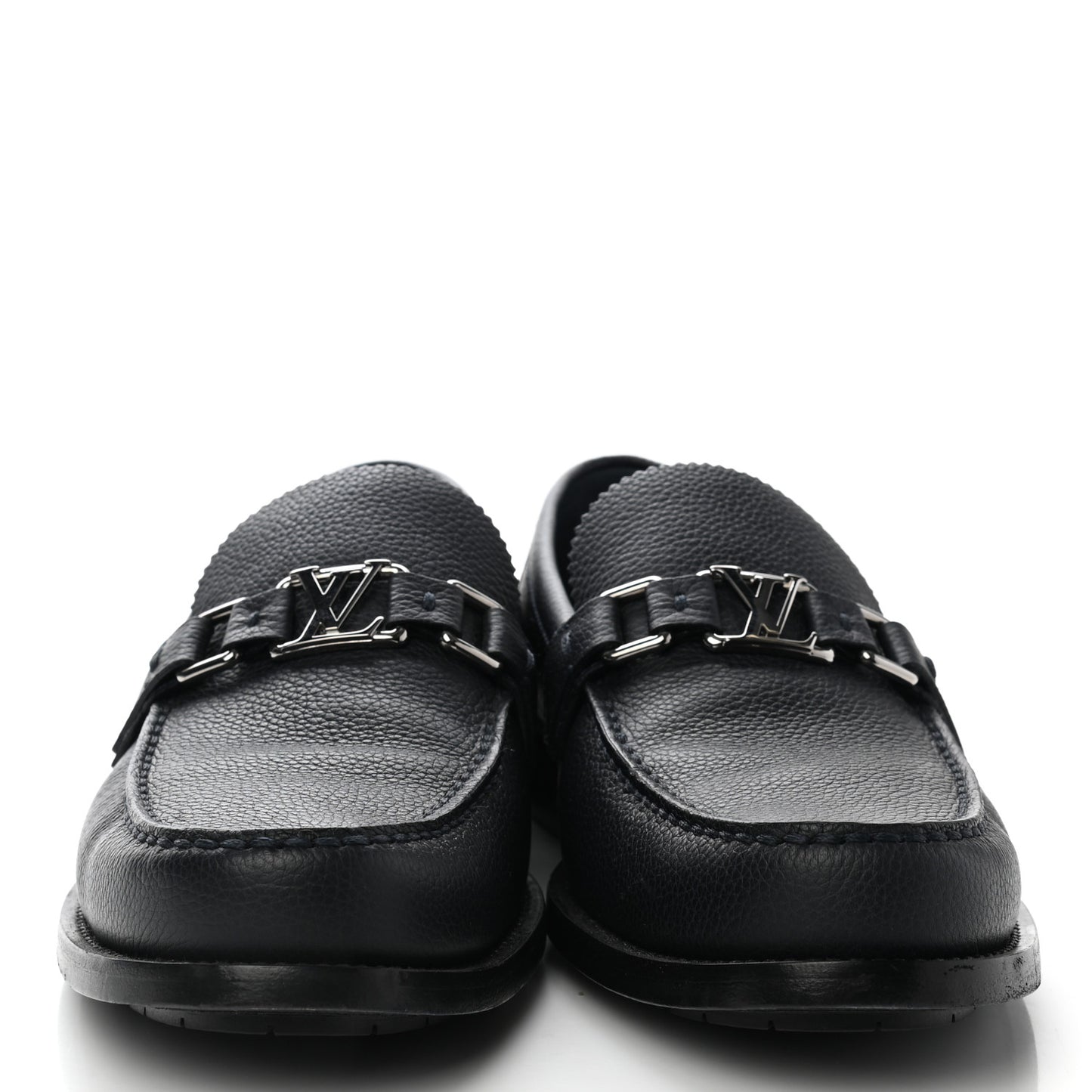 Calfskin Mens Major Loafers 7 Navy Blue