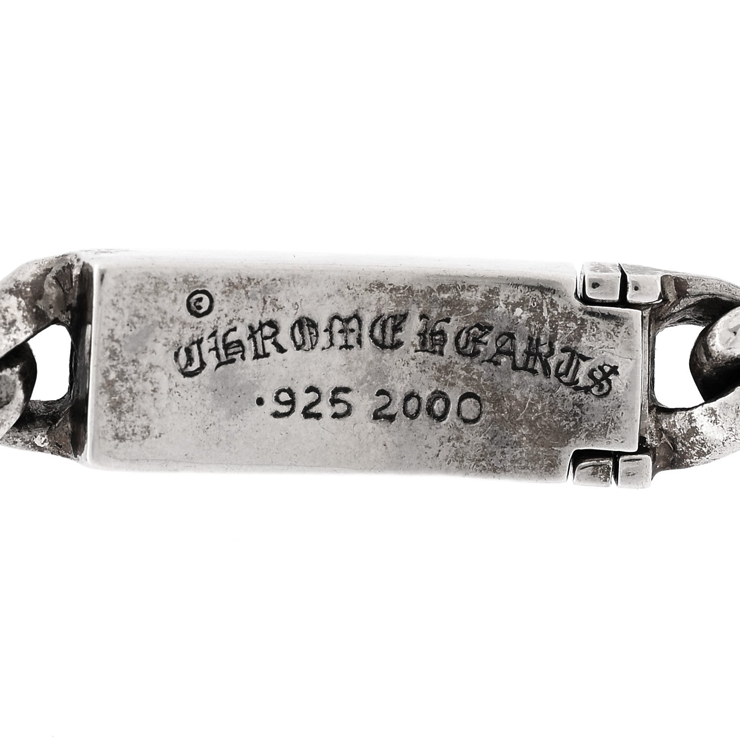 Chrome Hearts Sterling Silver Bella Mini ID Choker Necklace