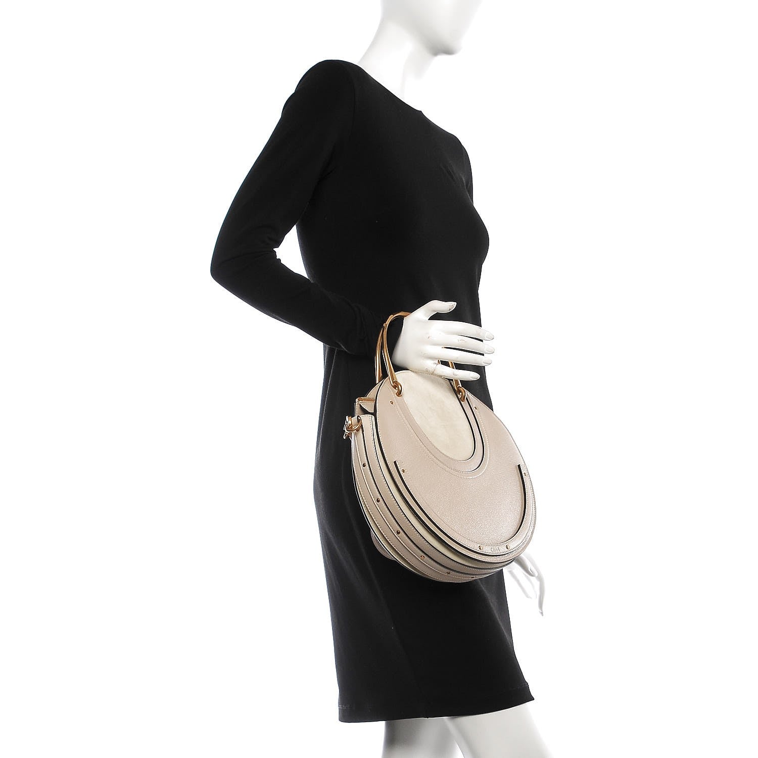 Chloe Goatskin Suede Medium Pixie Bag Abstract White 2 of 8