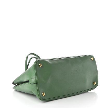 Prada Saffiano Turn Lock Tote Biliardo 5 of 10