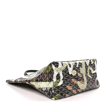 Goyard Goyardine Saint Louis Lettres Camouflage GM Black Green 4 of 10