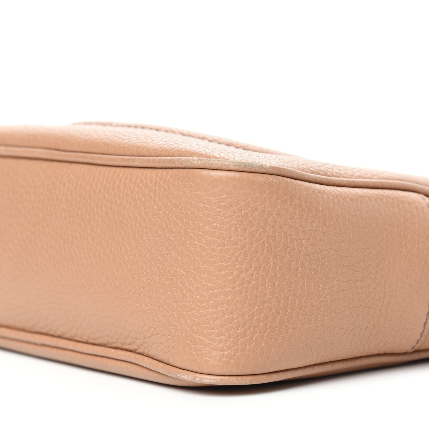 Pebbled Calfskin Small Soho Disco Bag Camelia