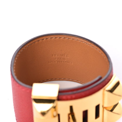 Hermes Epsom Collier de Chien CDC Bracelet S Rouge Casaque 4 of 5