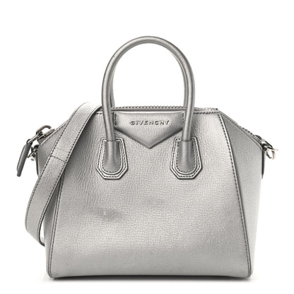 Givenchy Metallic Sugar Goatskin Mini Antigona Silver 1 of 19