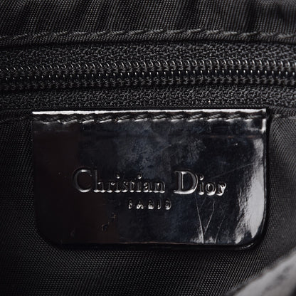 Christian Dior Calfskin Stingray Embossed Saddle Bag Black 6 of 7