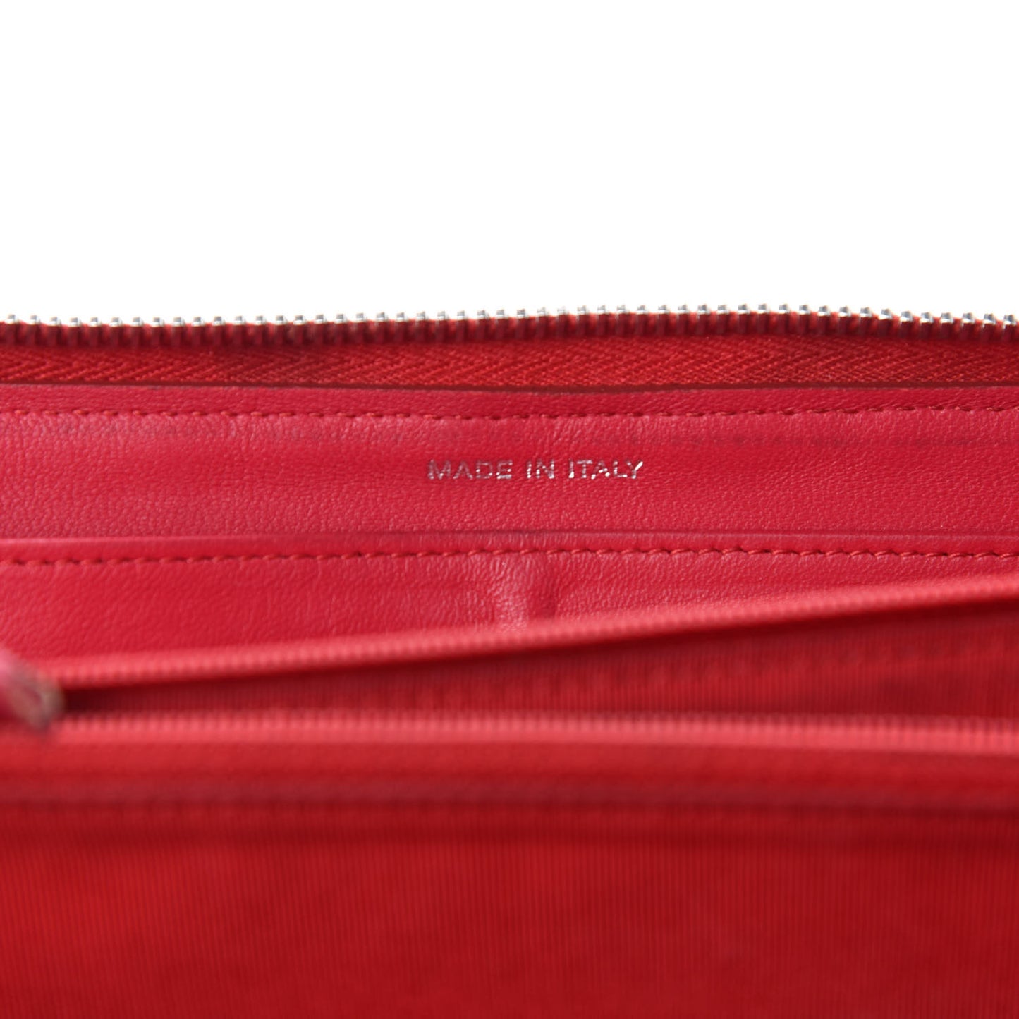 Lambskin Quilted Zip Around Wallet Dark Pink
