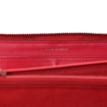 Chanel Lambskin Quilted Zip Around Wallet Dark Pink 8 of 9