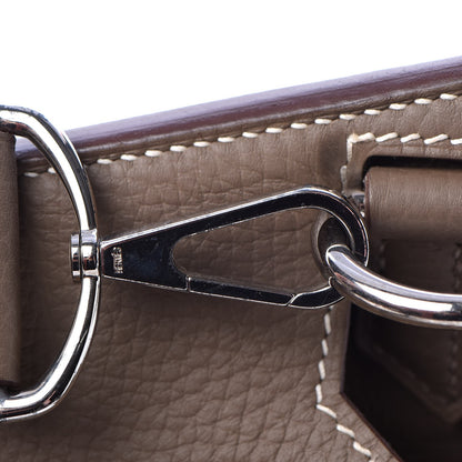 Hermes Taurillon Clemence Jypsiere 34 Etoupe 21 of 28