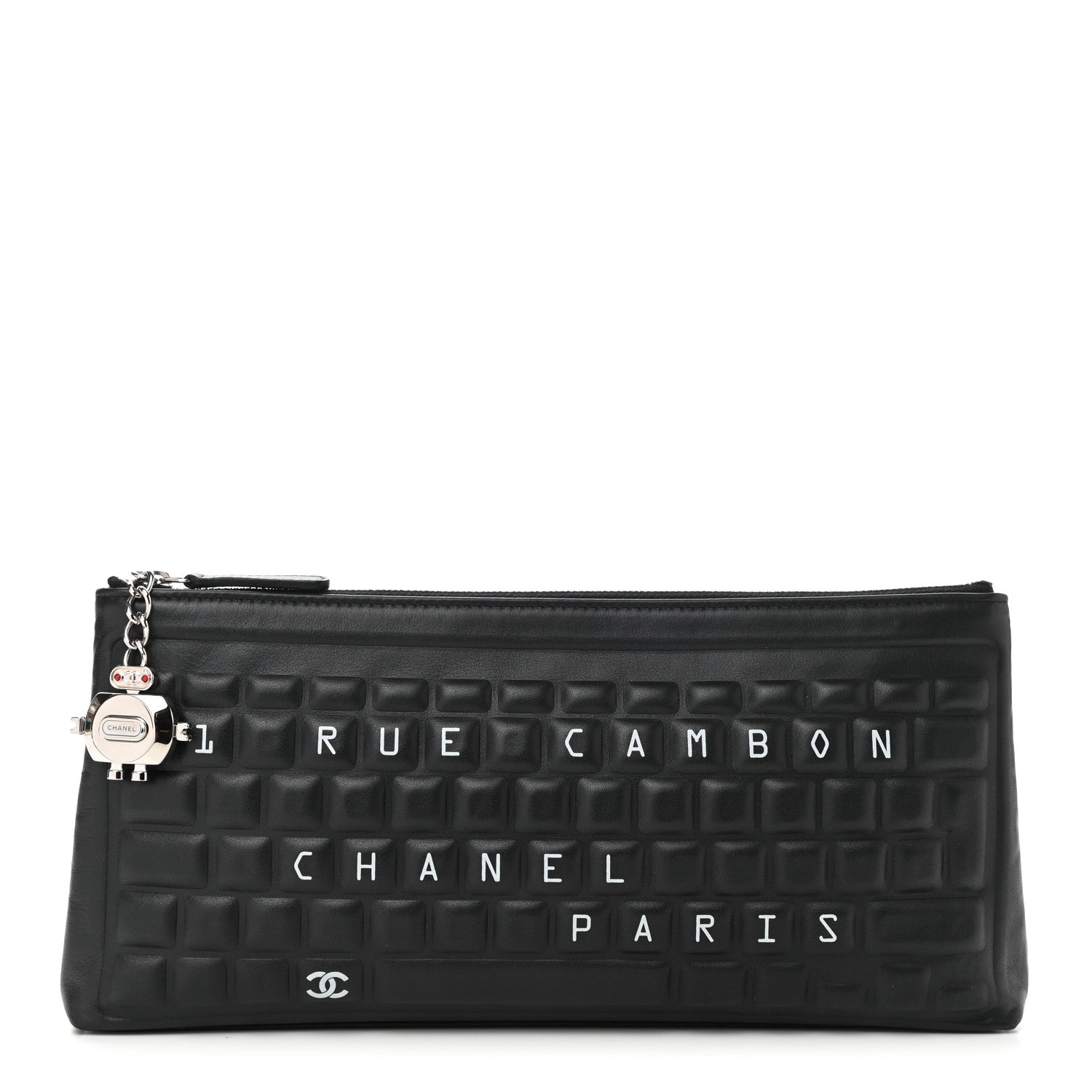 Chanel Metallic Calfskin Keyboard Pouch Black 1 of 7