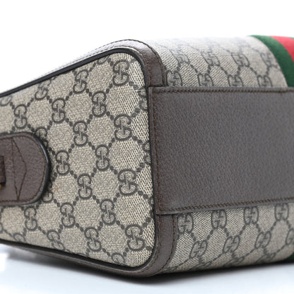 Gucci GG Supreme Monogram Web Medium Ophidia Boston Brown 11 of 12