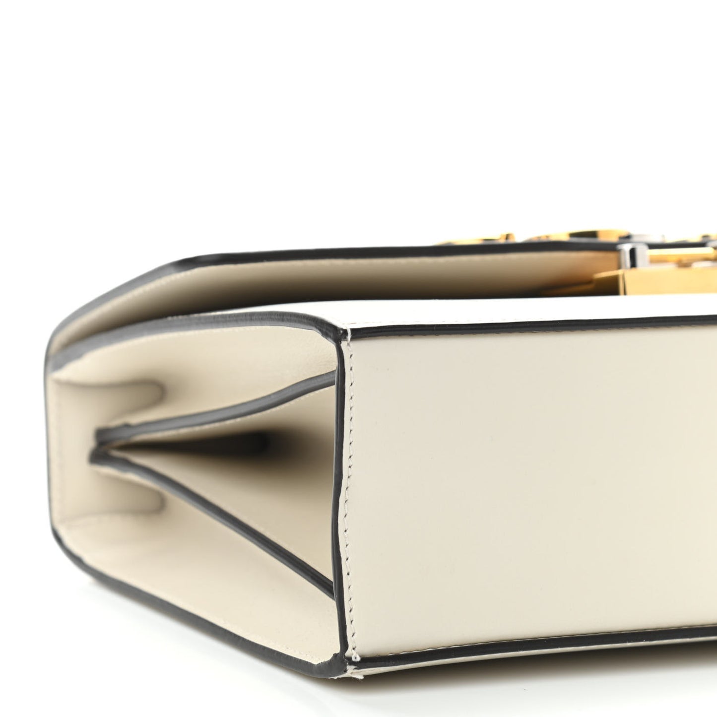 Grained Calfskin Small Zumi Shoulder Bag Mystic White