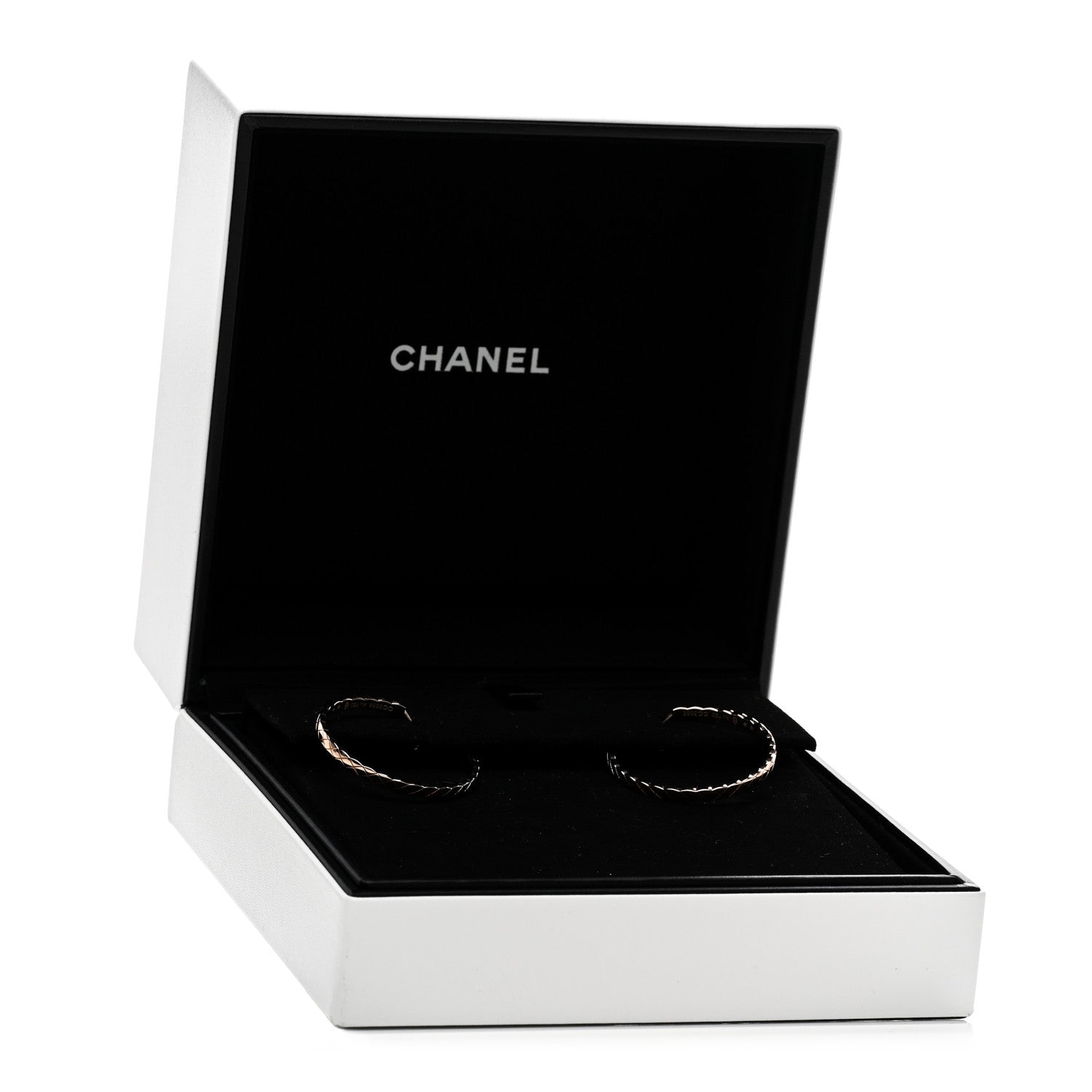 Chanel 18K Beige Gold Large Coco Crush Hoop Earrings 6 of 6