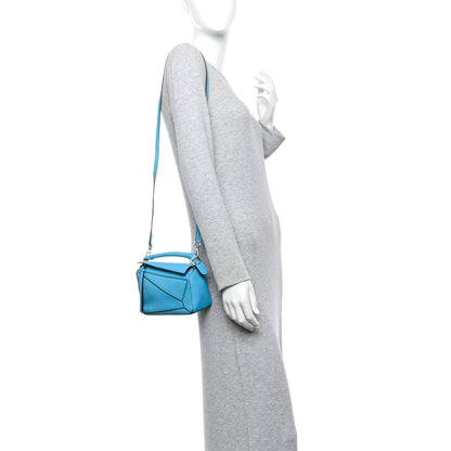 Loewe Calfskin Mini Puzzle Bag Cyan 2 of 10