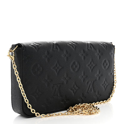 Louis Vuitton Empreinte Pochette Felicie Chain Wallet Black 2 of 8