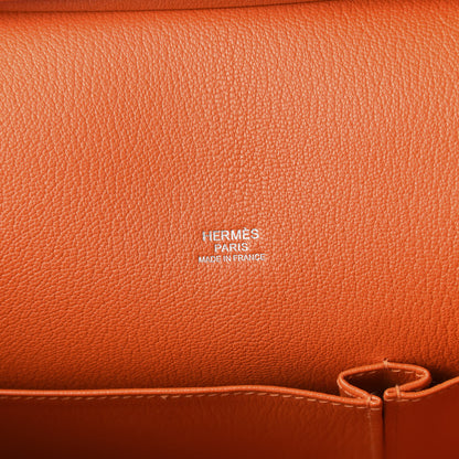 Hermes Taurillon Clemence Jypsiere 31 Orange 8 of 10