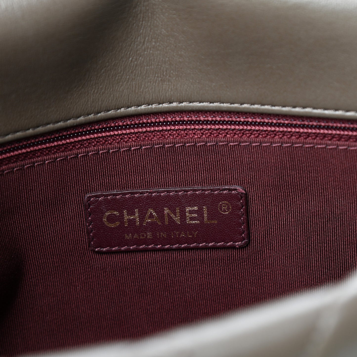 Lambskin Quilted Tri-Color Double Flap Black Taupe Brown