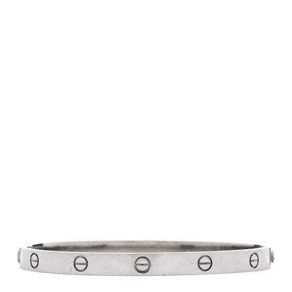 Cartier 18K White Gold LOVE Bracelet 21 1 of 7