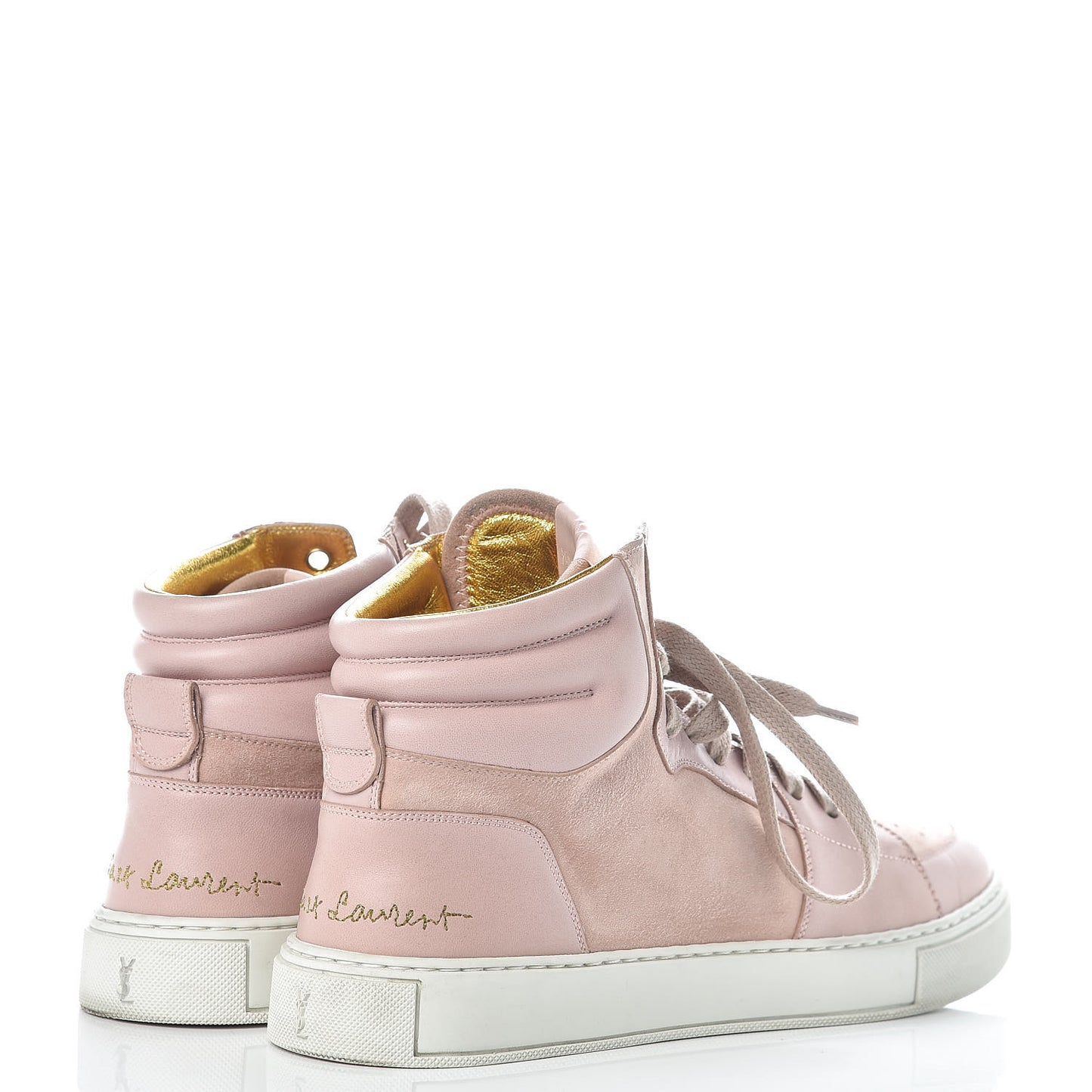 Suede High Top Sneakers 39.5 Pink