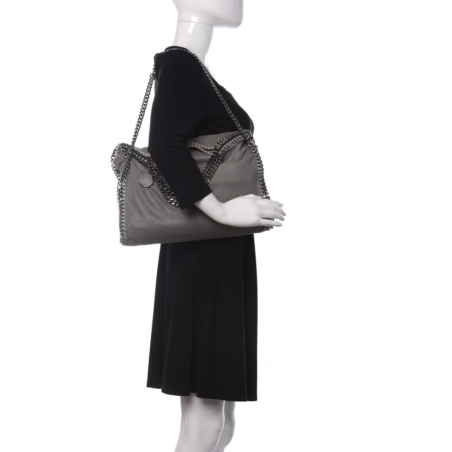 Stella McCartney Shaggy Deer Falabella Fold Over Tote Grey 2 of 11