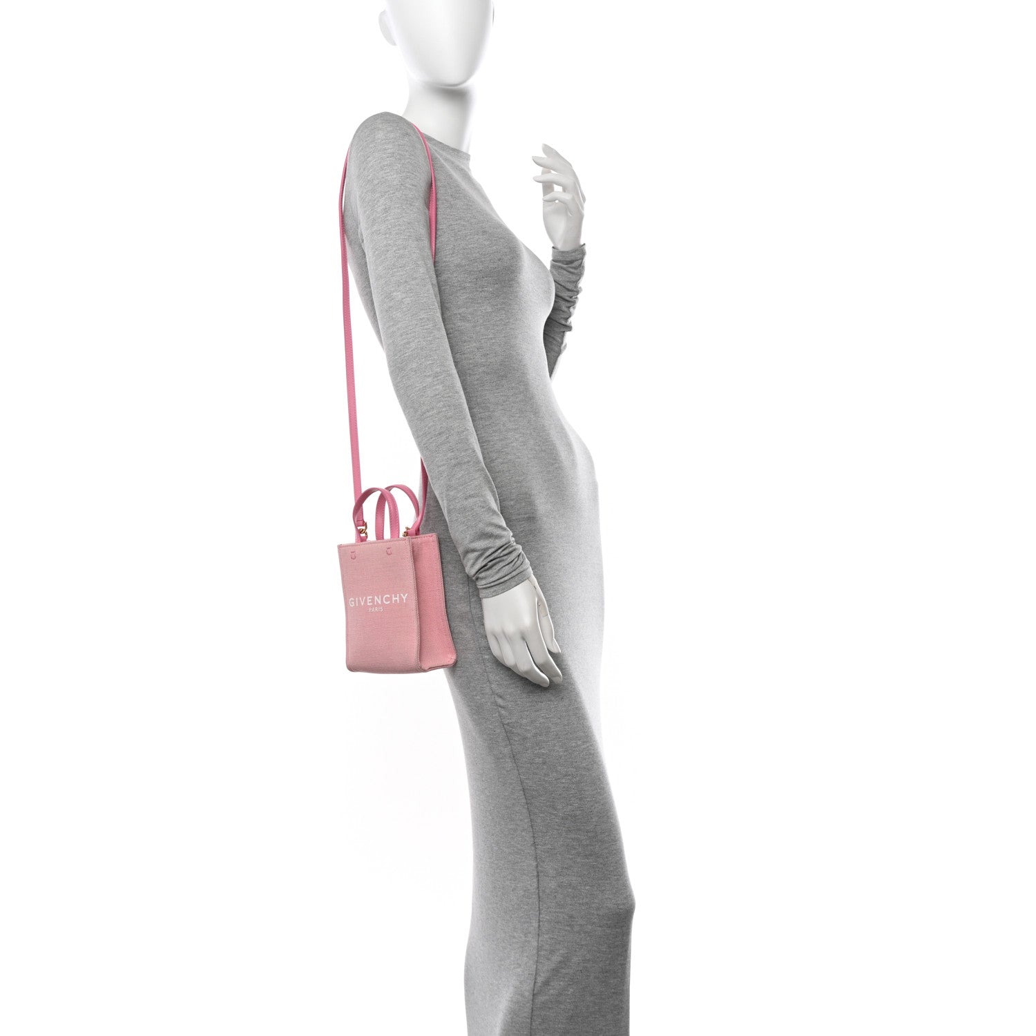 Givenchy Canvas Mini G Vertical Shopping Tote Bright Pink 2 of 10