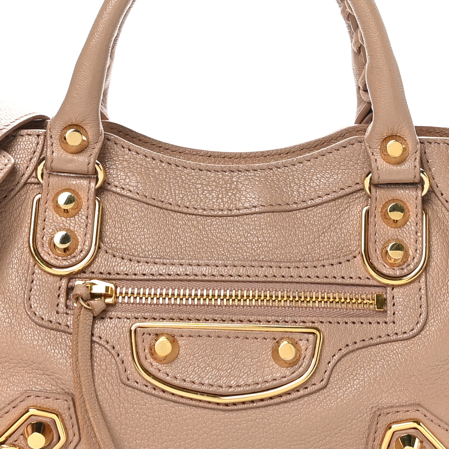 Balenciaga Chevre Gold Metallic Edge Hardware Mini City Rose Des Sables 8 of 10
