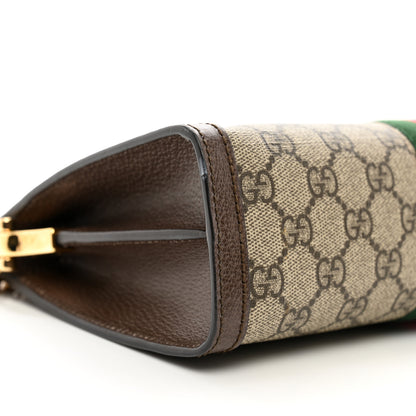 Gucci GG Supreme Monogram Web Small Ophidia Chain Shoulder Bag Brown 9 of 10
