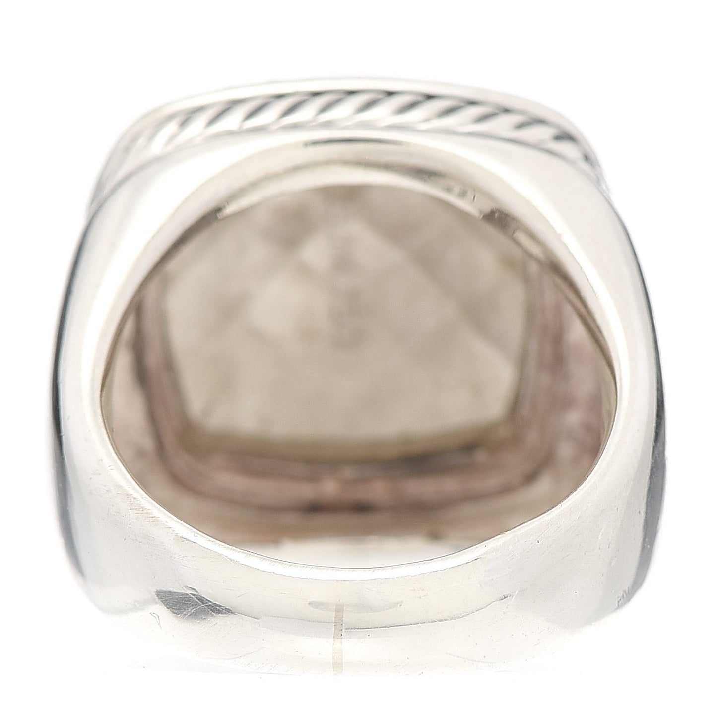 Sterling Silver 18K Yellow Gold Diamond 14mm Albion Statement Ring 54 6.75
