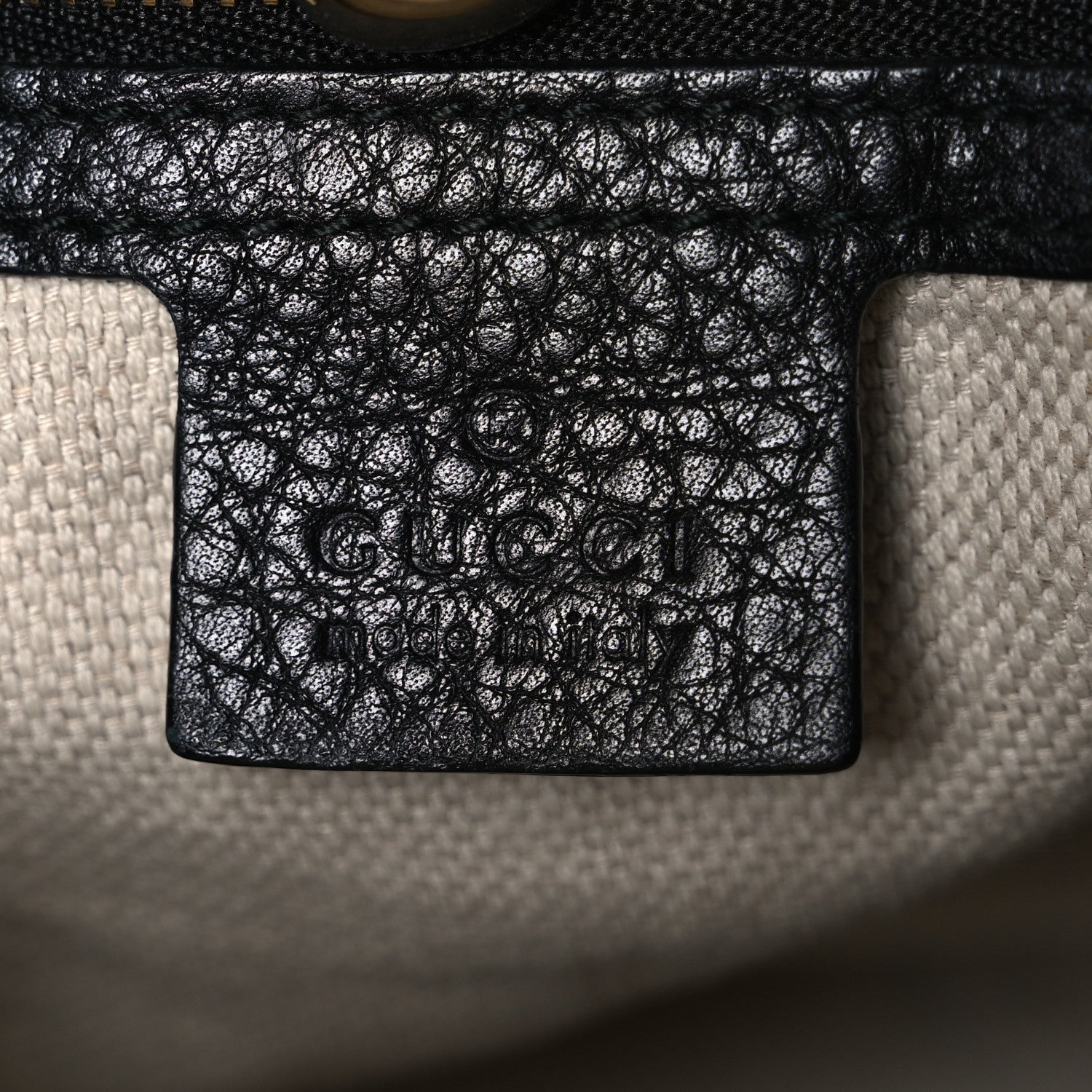 Gucci Pebbled Calfskin Medium Soho Chain Shoulder Bag Black 6 of 10