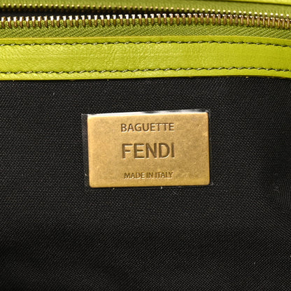 Fendi Nappa FF 1974 Embossed Baguette Wasabi 7 of 10