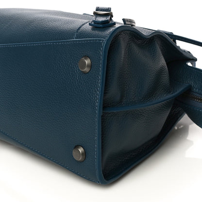 Balenciaga Grained Calfskin Neo Classic Silver Hardware S City Petrol Blue 8 of 8