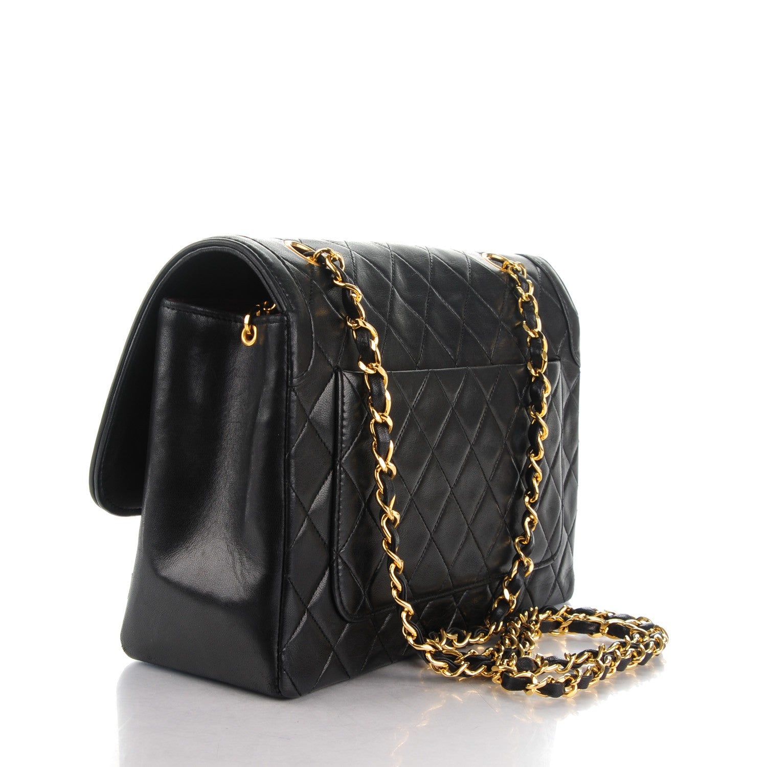 Chanel Lambskin Quilted Medium Single Flap Black 4 of 10